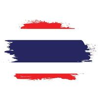 Colorful grunge effect Thailand flag vector