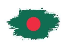 Grunge brush stroke Bangladesh flag vector