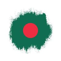 Colorful brush effect Bangladesh flag vector