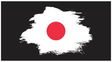 Faded grunge texture Japan professional flag design vector