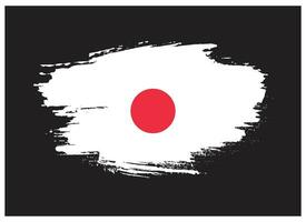 Brush stroke Japan flag vector