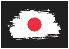 Abstract brush stroke Japan flag vector