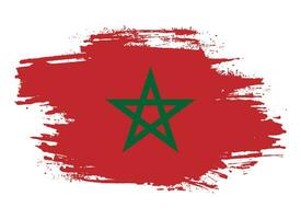 Vector brush stroke Morocco flag