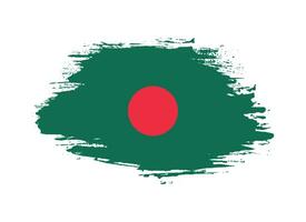 Vector brush stroke Bangladesh flag