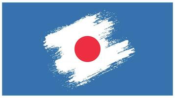 Professional Japan grunge flag vector