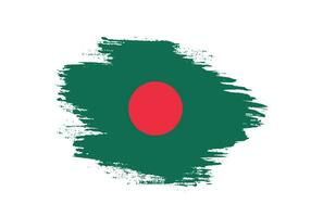 vector de bandera de bangladesh de forma de trazo de pincel de pintura