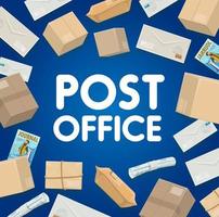 Post mail, newspapers, parcel and letters delivery vector