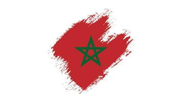 Free brush vector frame Morocco flag