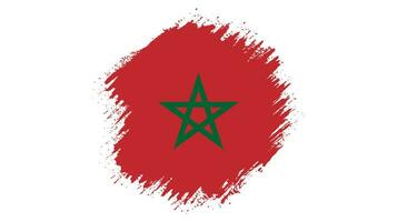 Isolated brush stroke Morocco flag vector