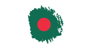 Vector paint brush stroke Bangladesh flag