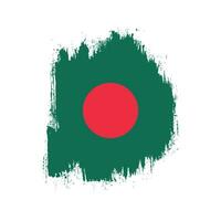 vector de bandera de bangladesh de pintura de mano