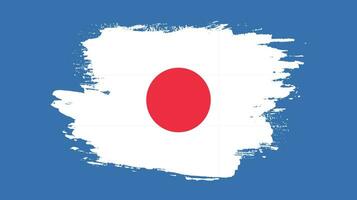 Faded Japan grunge flag vector