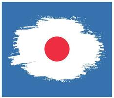 Hand paint professional abstract Japan flag vector