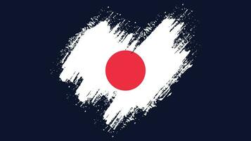 vector de bandera de japón de trazo de pincel de bienvenida