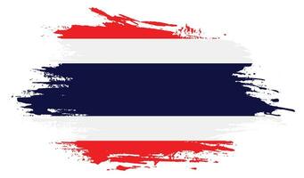 Modern brush stroke frame Thailand flag vector