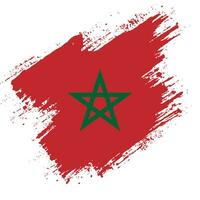 Splash brush stroke Morocco flag vector