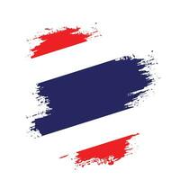 New Thailand hand paint grunge flag vector