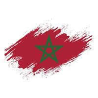 Morocco grungy flag vector