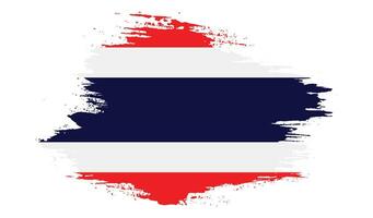 vector de bandera de tailandia de trazo de pincel moderno