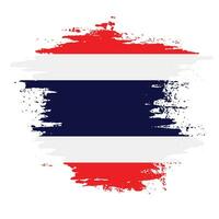 Grunge brush stroke Thailand flag vector