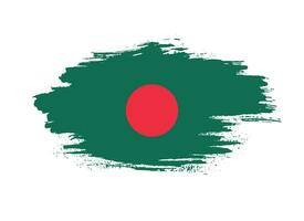 Paint brush stroke shape Bangladesh flag vector