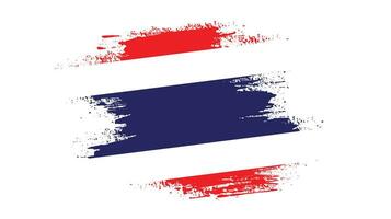 Vintage Thailand grunge texture flag vector