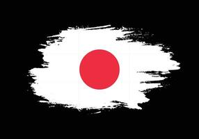 New distressed Japan grunge flag vector