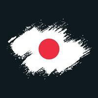 Abstract brush stroke Japan flag vector image