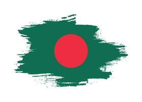 salpicaduras de tinta trazo de pincel vector de bandera de bangladesh