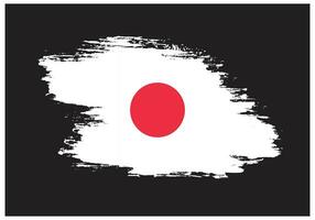 vector de bandera de japón de trazo de pincel de mancha