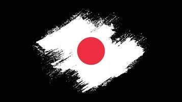 Ink brush stroke Japan flag vector