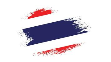 Texture effect Thailand vintage flag vector