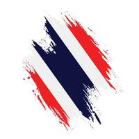 Abstract brush stroke Thailand flag vector