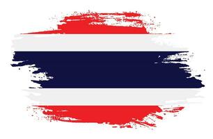 vector de bandera de tailandia de trazo de pincel aislado