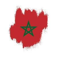 Professional graphic Morocco grunge texture flag vector