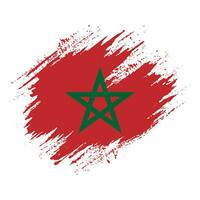 Morocco grunge style flag vector