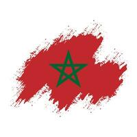 Abstract brush stroke Morocco flag vector image