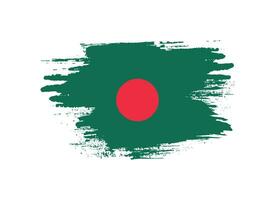 Professional paint streak Bangladesh flag vector