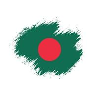 Modern brush stroke frame Bangladesh flag vector