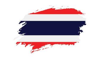 Grunge brush stroke Thailand flag vector