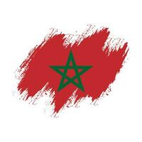 Splash grungy Morocco flag design vector