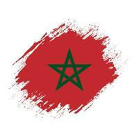 Morocco grunge style flag vector