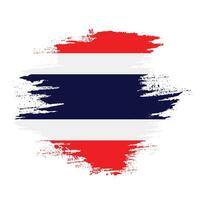 Paint ink brush stroke Thailand flag vector