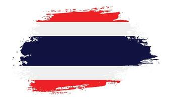 Ink brush stroke Thailand flag vector