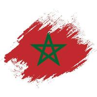 Professional Morocco grunge flag vector