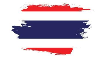 Professional distressed grunge texture Thailand flag vector