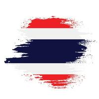 Thailand flag vector with brush stroke illustration