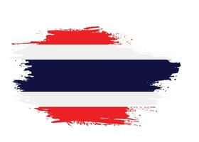 nuevo vector de bandera abstracta de pintura de mano de tailandia