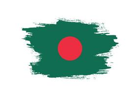 Brush stroke hand drawn vector Bangladesh flag