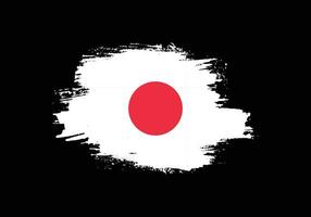 Brush stroke Japan flag vector